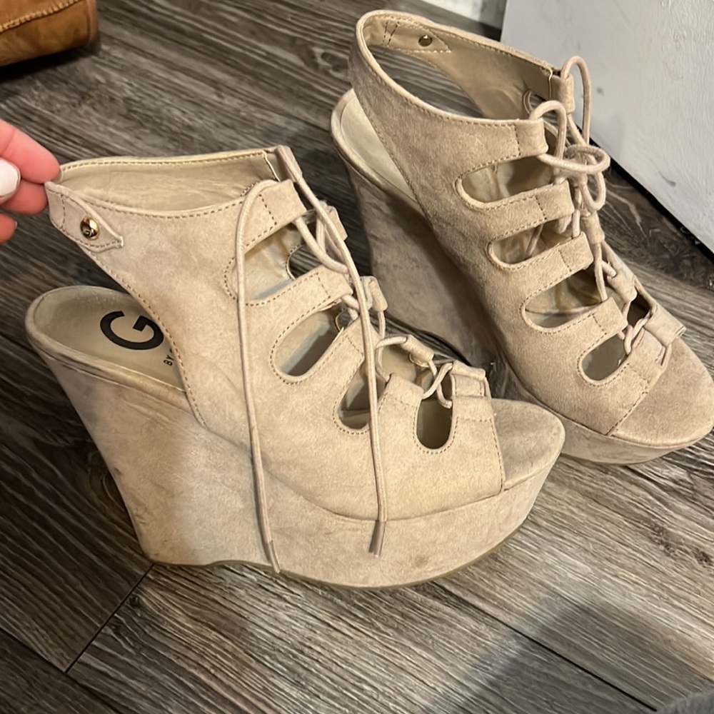 Womens guess booties platform